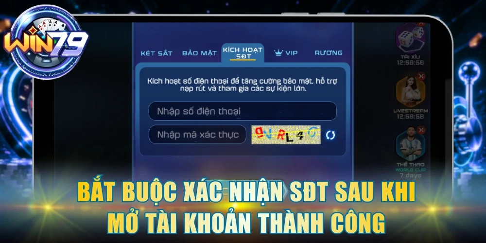 Bắt buộc xác nhận SĐT sau khi mở tài khoản thành công