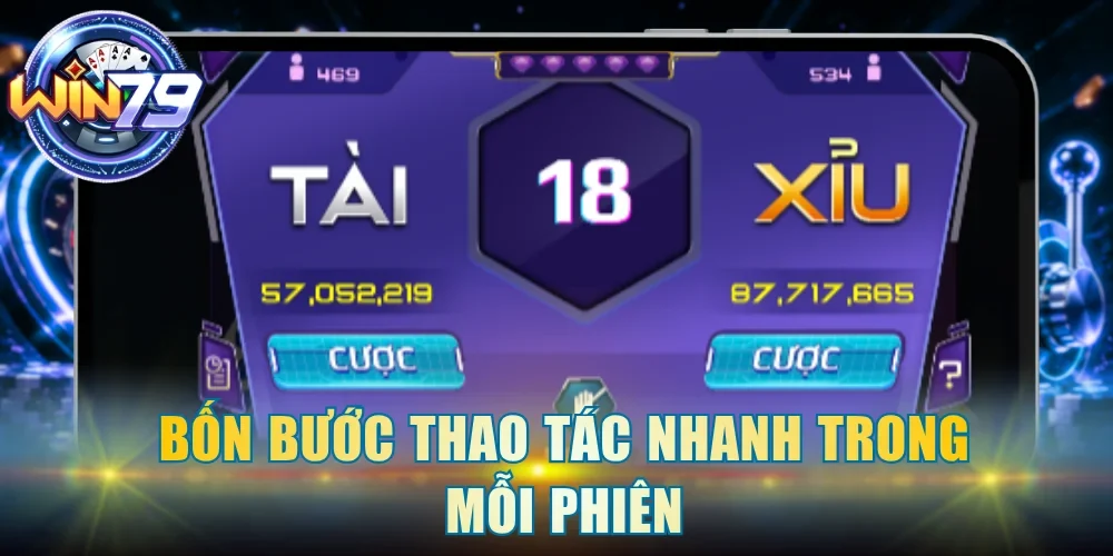 Bốn bước thao tác nhanh trong mỗi phiên