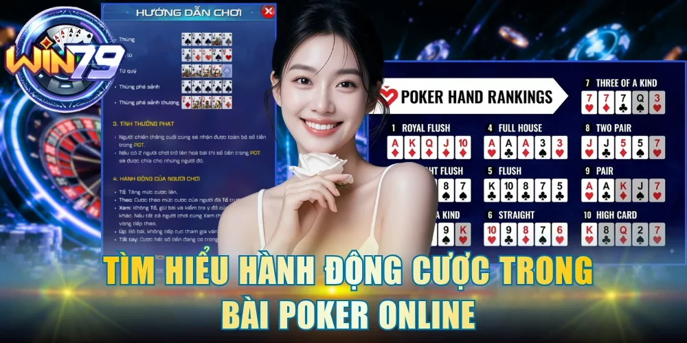 Tìm hiểu hành động cược trong bài Poker online