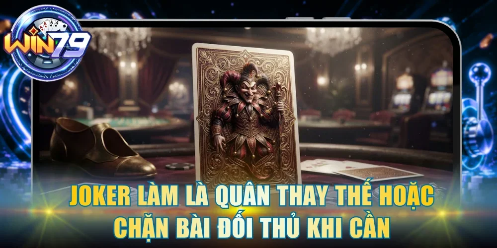 Joker làm là quân thay thế hoặc chặn bài đối thủ khi cần