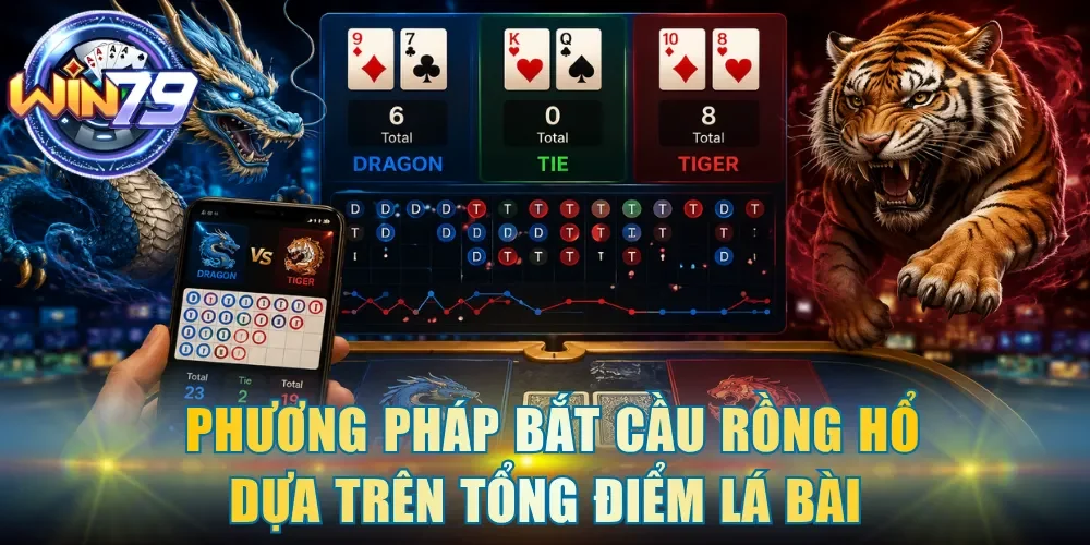 Phương pháp bắt cầu Rồng Hổ dựa trên tổng điểm lá bài 